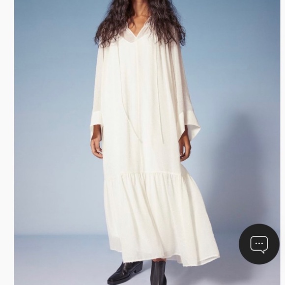 NWOT H&M Long Chiffon Maxi Dress - Picture 2 of 4